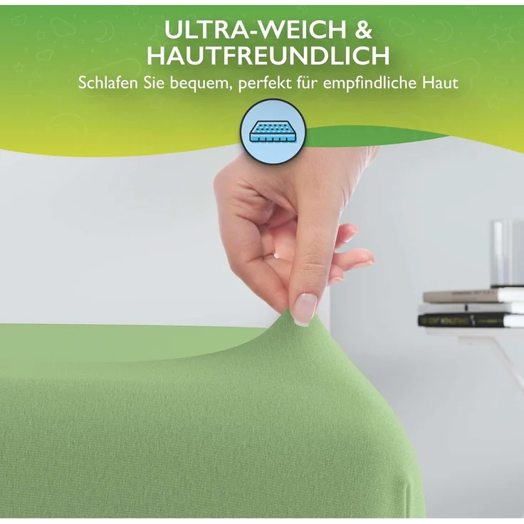 etérea Himmlische Qualität Spannbettlaken etérea Comfort Jersey Topper Spannbettlaken, Jersey, Gummizug: rundum, (1 Stück) – Bild 3