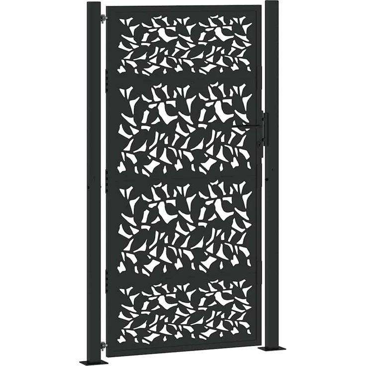 vidaXL Gartentor Schwarz 100x175 cm Stahlblatt-Design 4100962 – Bild 2