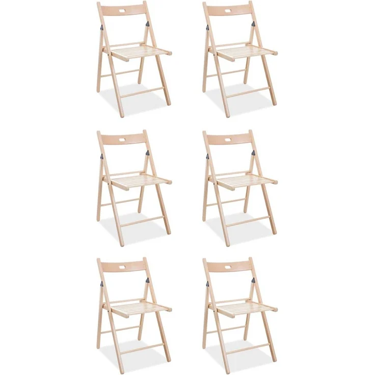Sets 2er 4er 6er Esszimmerstuhl Smart Klappstuhl Farbe: natur