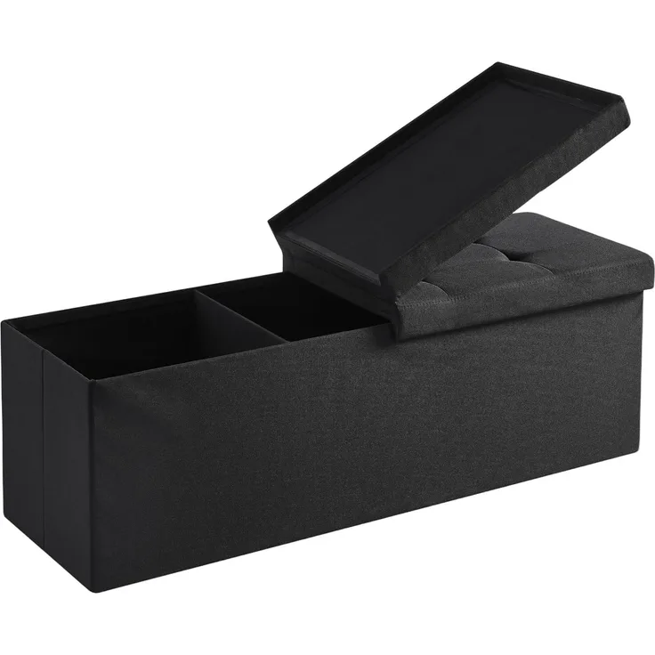Zedelmaier Sitzbank mit Stauraum, Sitzhocker Faltbar Sitztruhe belastbar bis 300 kg, Deckel Abnehmbar,