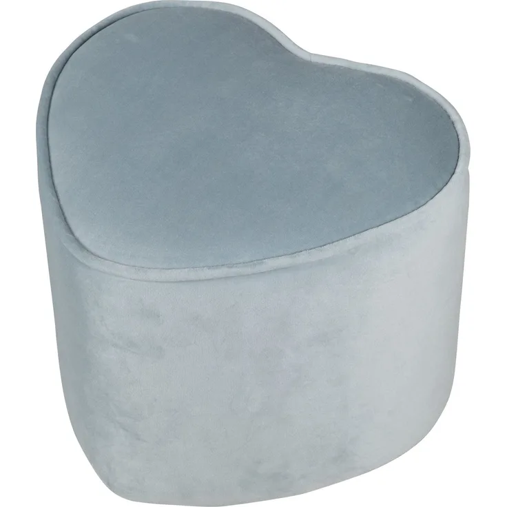 roba Kinderhocker 'Lil Sofa' - Herzform - Samtstoff - Sky / Hellblau