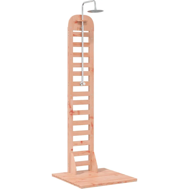 vidaXL Gartendusche 223 cm Massives Douglasholz und Edelstahl Natur 886330 – Bild 2