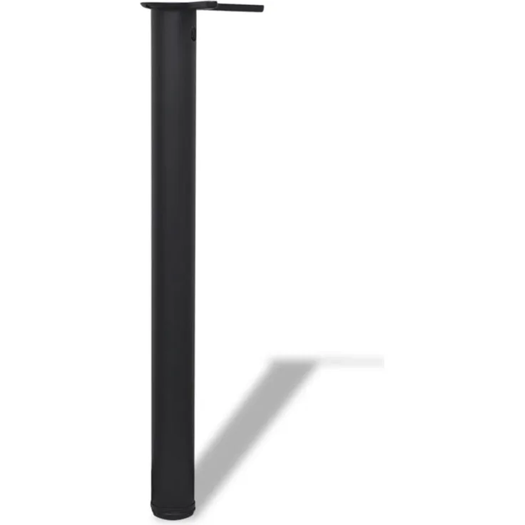 4x höhenverstellbares Tischbein Schwarz 710 mm 242139