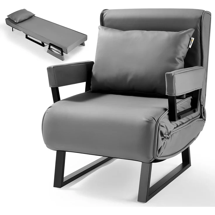 Makika Schlafsessel Schlafsofa Rio klappbar - in Grau – Bild 1