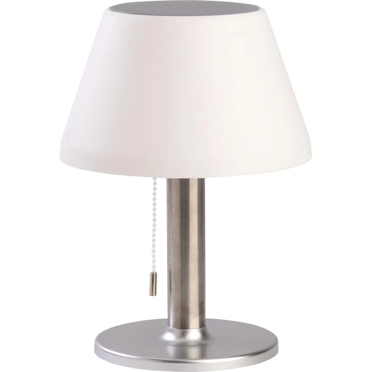 BOLD LED Tischlampe Akku Outdoor/LED Tischleuchte kabellos/Solarlaterne für außen (USB-C Anschluss + Solar | Akku für bis zu 6Std Laufzeit | IP44 Terrassen Lampe | 3stufig dimmbar & Nachtlicht)