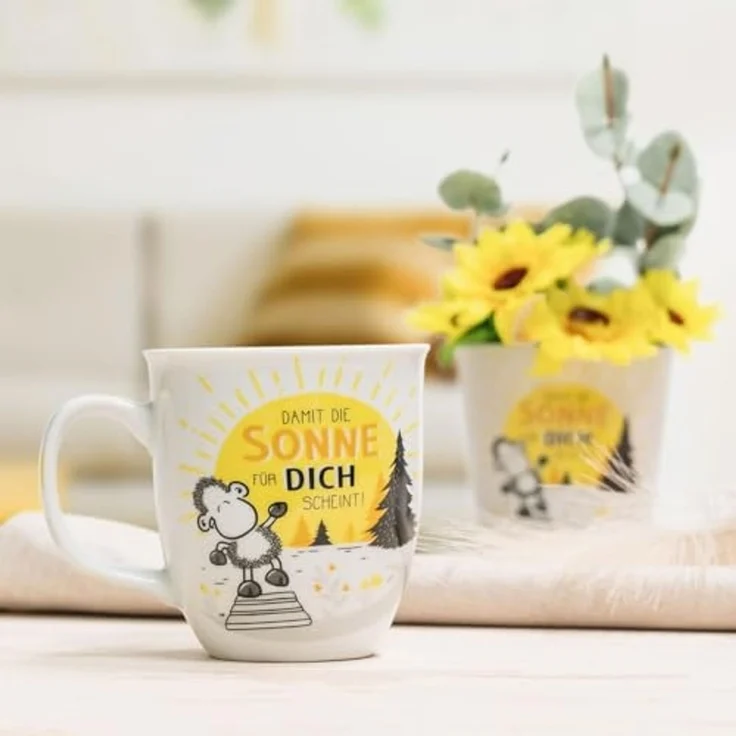 Tasse Kaffetasse Kaffeebecher Teetasse 40cl Sheepworld Motiv Sonne 47547 – Bild 2