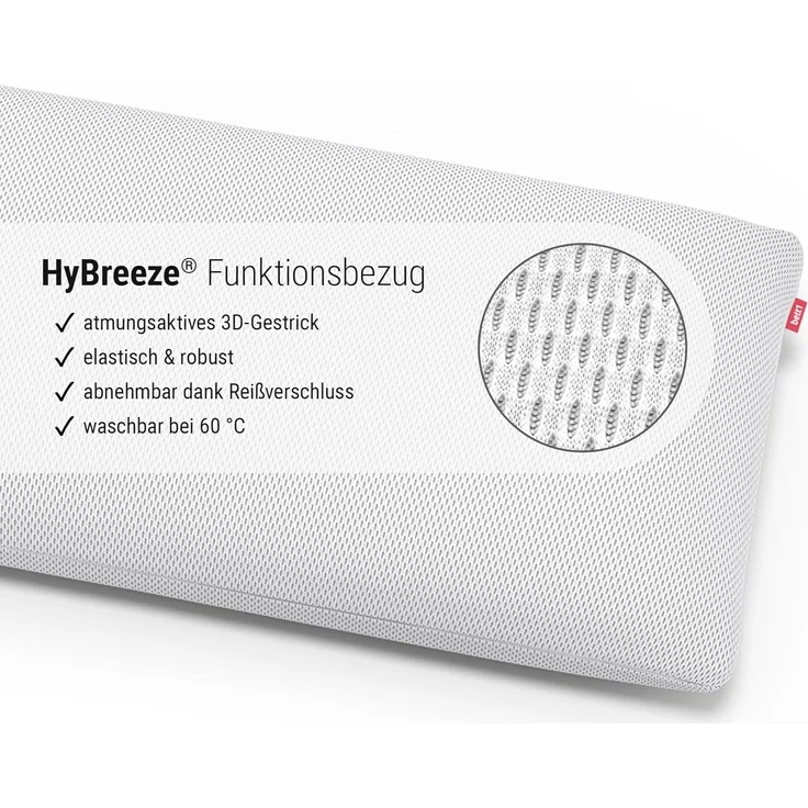 Kopfkissen BODYGUARD Visco-Kissen, Füllung: Visco-Schaumflocken, Rückenschläfer, Seitenschläfer, Bauchschläfer, Memory-Effekt – Bild 4