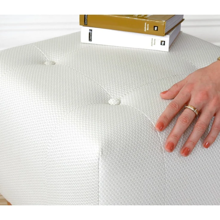 Hanah Home 'Tomp - Cream' Pouffe, Creme, 43 x 43 x 43 cm – Bild 3