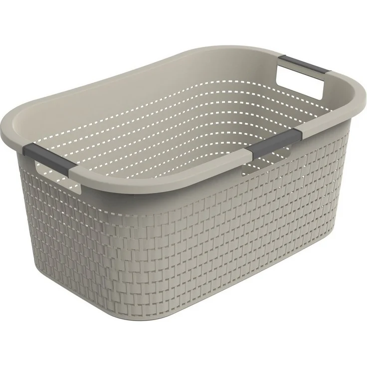 Rotho Wäschekorb Country, 40 L cappuccino – Bild 1