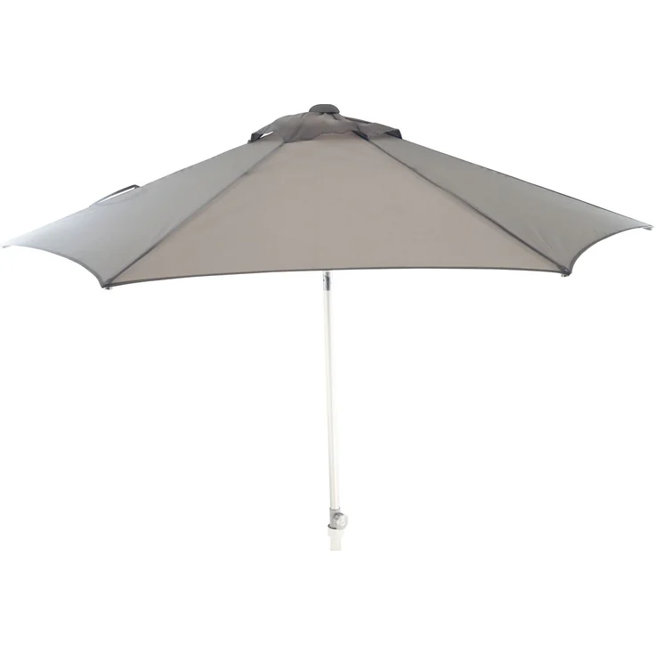 Sonnenschirm Elba Rund aus Aluminium, mit Knickelement, hellgrau, Ø 250 cm – Bild 4