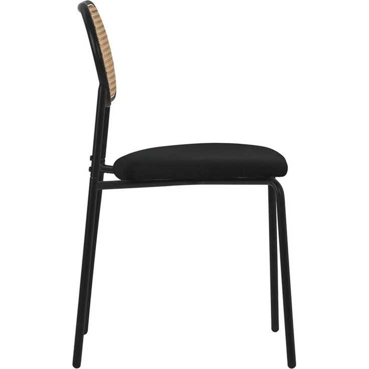 ML-DESIGN Stuhl Esszimmerstühle Rattanstuhl Polsterstühle Akzentstühle für Esszimmer (2 St), Schwarz Esstischstühle mit Rückenlehne aus Rattan 2er Set Küchenstuhl – Bild 2