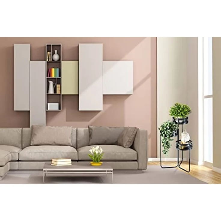 Kobolo Blumenständer Pflanzenständer Blumentreppe - schwarz - Metall (1 St) – Bild 2