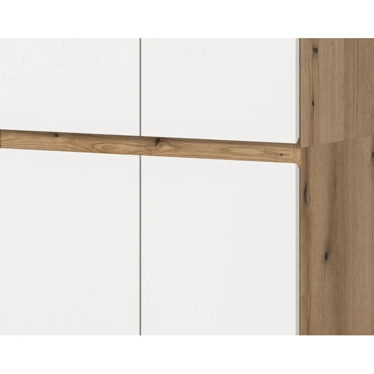 Mehrzweckschrank Assino in weiß und Eiche 70x175 cm – Bild 3