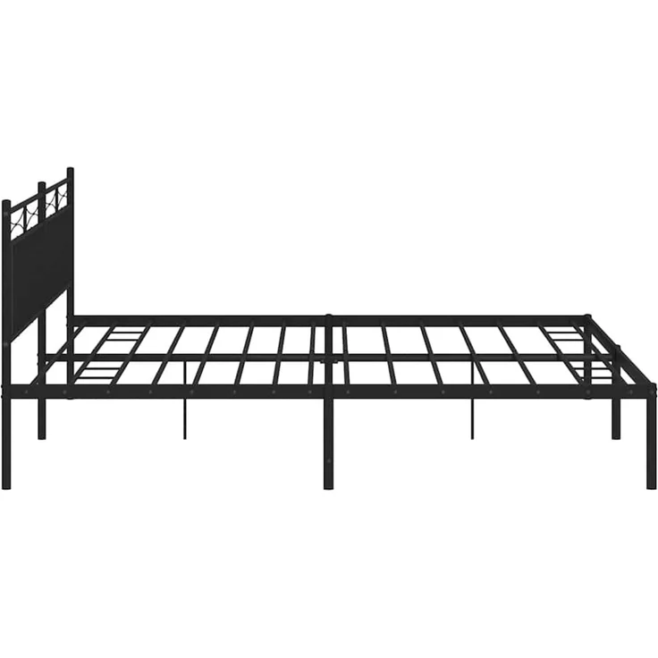 Doppelbett, Bettgestell Modernen mit Kopfteil Metall Schwarz 193x203 cm d621e – Bild 7