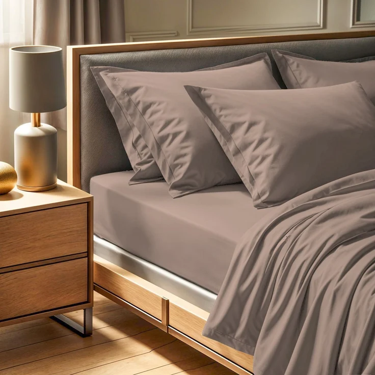 L'essentiel Maison 'Tonne Brune - Beige' Ranforce Einzel-Spannbettlaken (DE), Beige, 200+30 x 100 cm – Bild 1