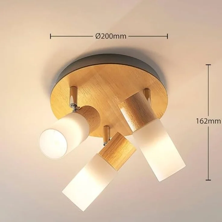 Lindby Deckenstrahler Christoph, Holz IP20, 3 x 5 W LED – Bild 6