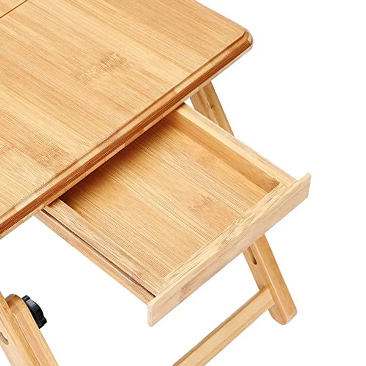 CASARIA® Laptoptisch & Betttisch, 2er-Set, Bambus, höhenverstellbar – Bild 6