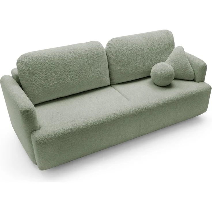 Selsey 'Lambina' 3-Sitzer Sofa mit Schlaffunktion und Bettkasten, Bouclé, Salbeigrün – Bild 7