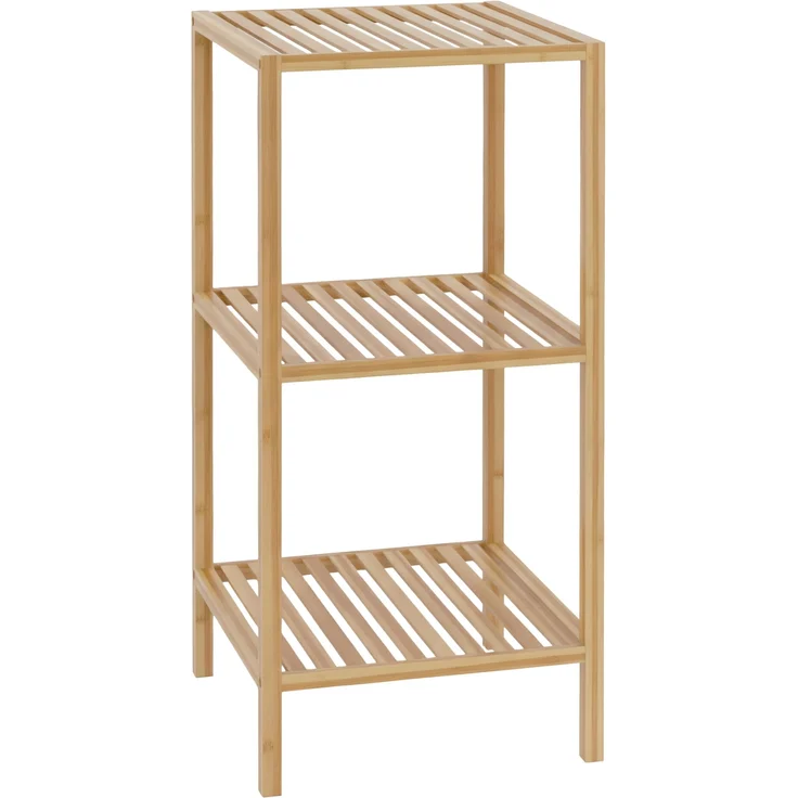 CLP Badregal Zinnien aus Bambus freistehend belastbar bis 10 kg pro Regalboden,S – Bild 1