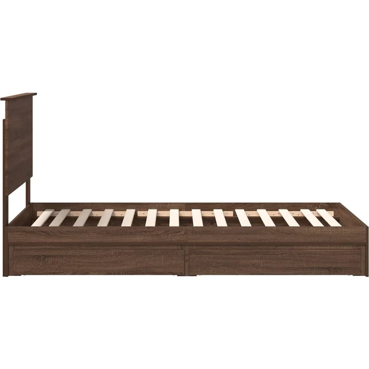 vidaXL Aufbewahrungsbett Braun Eichen-Optik 90 x 200 cm Holzwerkstoff 3411249 – Bild 8