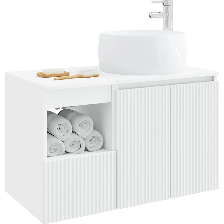vidaXL Badezimmerschrank-Set 2 stk. Weiß 79,5 x 44,5 x 80 cm 3404094 – Bild 3