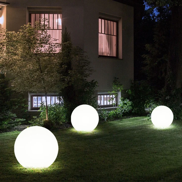 3x LED Solarleuchte, Kugel, Erdspieß, Akku, IP44 – Bild 7