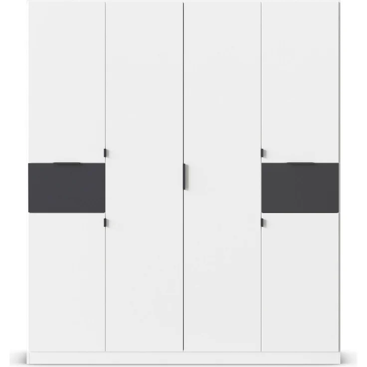 rauch Kleiderschrank, Drehtürenschrank TICAO, 6-türig, 2 Schubkästen, inkl. Türdämpferset, Alpinweiß, 181 x 210 x 54 cm – Bild 2