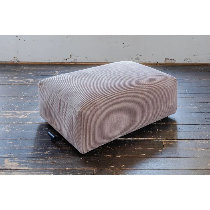 KAWOLA Sitzelement MIA Hocker Cord taupe 47 x 84 x 117 cm