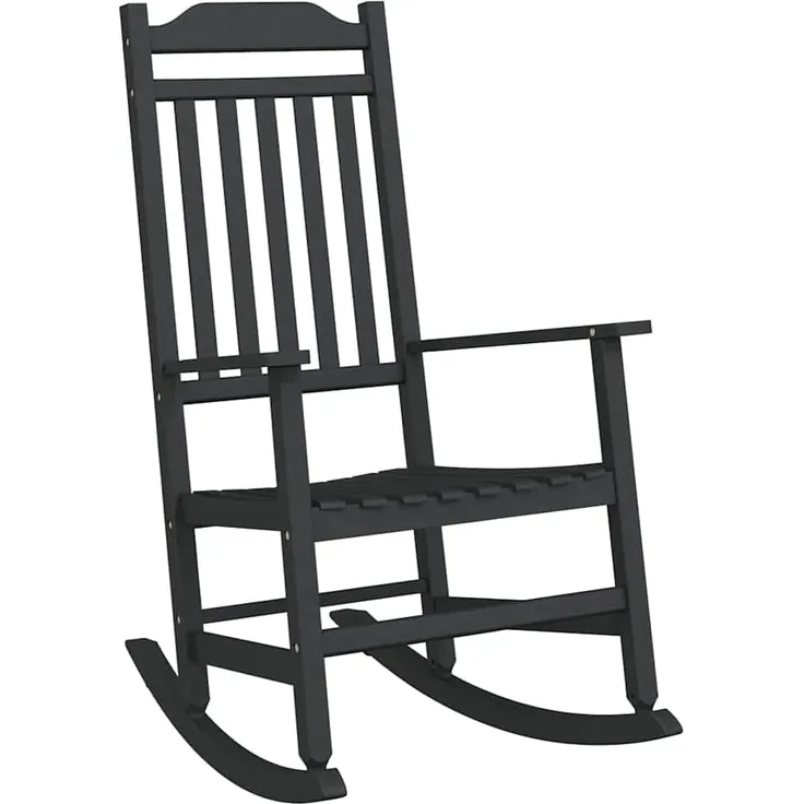 vidaXL Schaukelstuhl Schwarz 84 x 65 x 114 cm Harz 42012443
