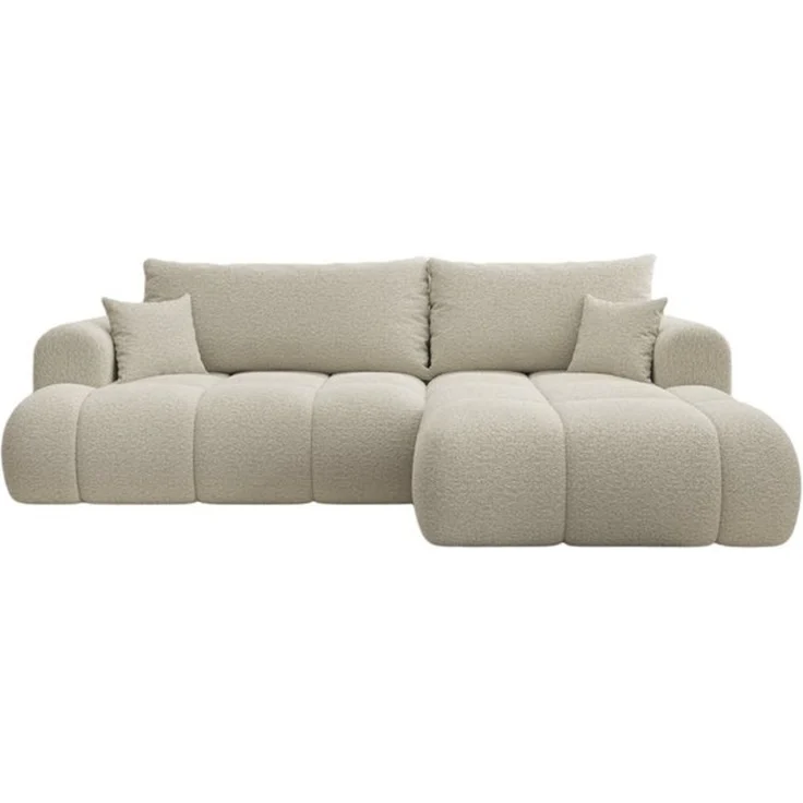 thematys Ecksofa TREVIO 260x165 cm, mit Schlaffunktion, mit Bettkasten, Weiß (Fredo 25), Ausrichtung rechts – Bild 3