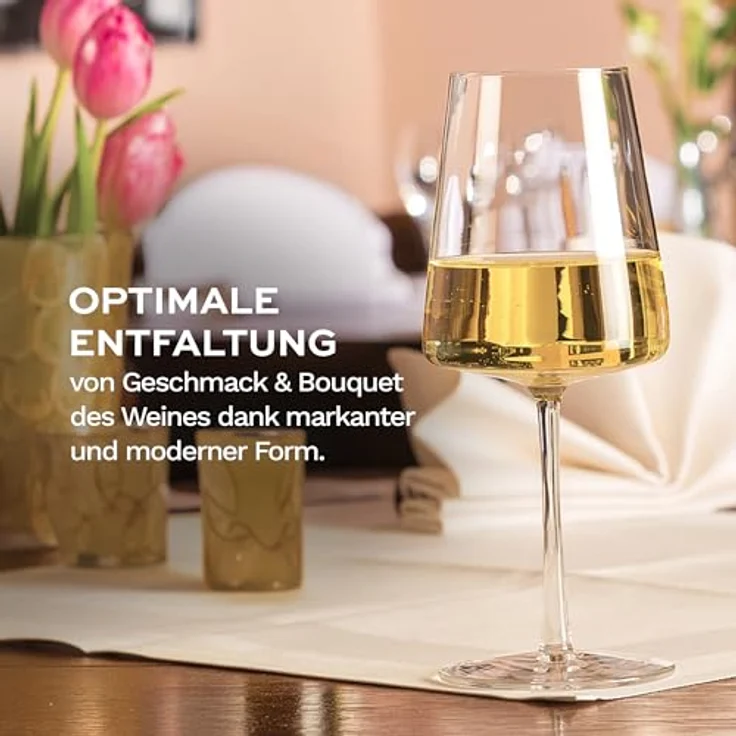 Stölzle Lausitz Weißweingläser Power 2er-Set 400 ml – Moderne Weingläser für maximale Aromaentfaltung von Weißwein – Edler Weißweinkelch aus Kristallglas – Spülmaschinen- & Stoßfest, Made in Germany – Bild 4