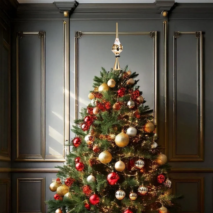 BRUBAKER Christbaumspitze Weihnachtsbaumspitze Dicker Santa - Christbaumspitze glänzend - 35 cm (1-tlg), Baumspitze Weihnachtsmann - Weihnachtsbaum Spitze - Tannenbaum Deko – Bild 2