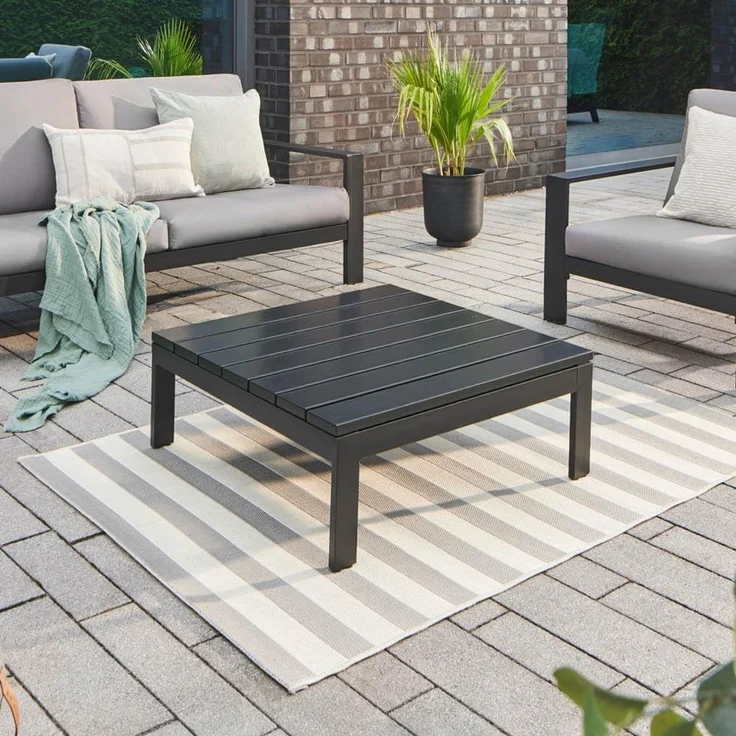 HOME DELUXE WPS Tischplatte für Gartenlounge RIO - Anthrazit – Bild 3