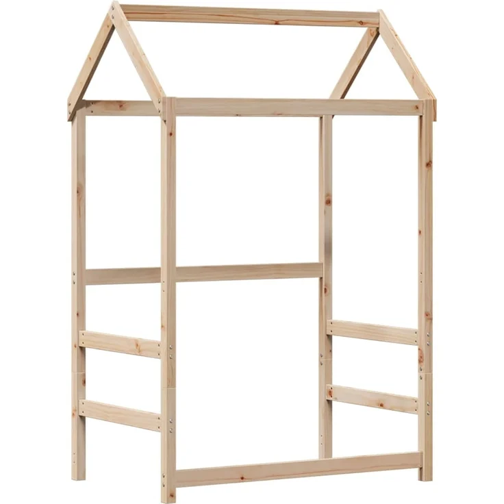 vidaXL Massivholzbett mit Dach 80x200 cm Kiefer 3282162 – Bild 3