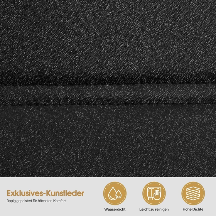 BarberPub Friseurstuhl mit Kopfstütze Kippbar, Friseureinrichtung mit Hydraulikpumpe 360° Drehbar, Bedienungsstuhl Höhenverstellbar, Barber Stuhl Friseurstühle Kunstleder, 3841 (Schwarz) – Bild 7