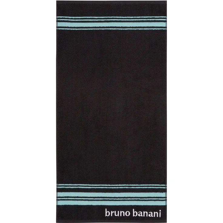 Bruno Banani Handtuch Set Daniel, 1 Duschtuch 70x140, 2 Handtücher 50x100, 2 Gästetücher 30x50, Walkfrottee (Set, 5-St), Streifen-Bordüre & Markenlogo, weich, 100% Baumwolle – Bild 3