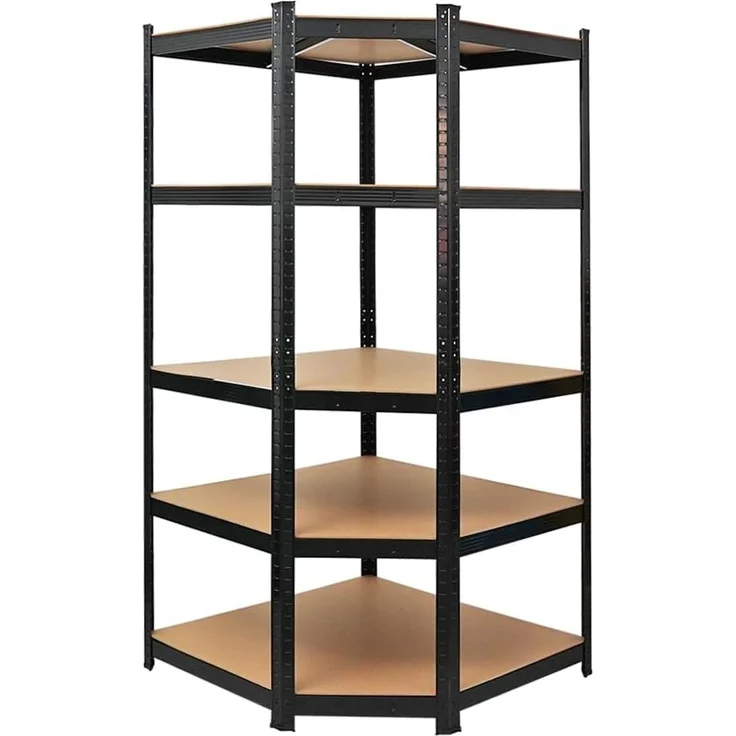PROREGAL Mega Deal Eckregal Ragnar 1x: 180 x 90 x 60 cm | Taurus 2X: 180 x 120 x 60 cm Schwarz Fachlast 175kg, Kellerregal, Steckregal, Garagenregal, Lagerregal – Bild 6