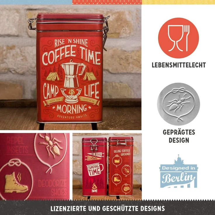 Nostalgic-Art Kaffeedose Aromadose - Outdoor & Activities - Camp Coffee Time – Bild 3