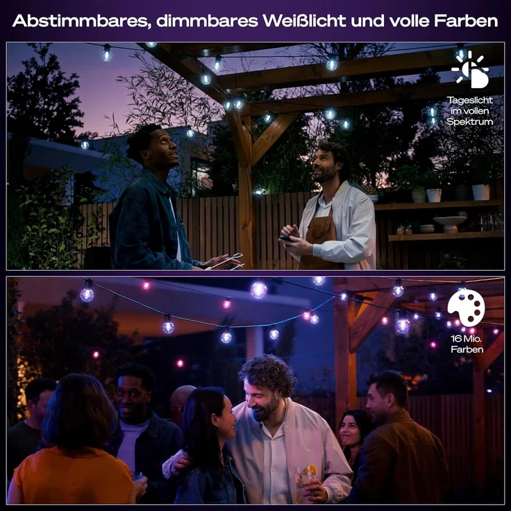 Philips Hue Festavia Globe Outdoor Lichterkette 7 m EU – Bild 2