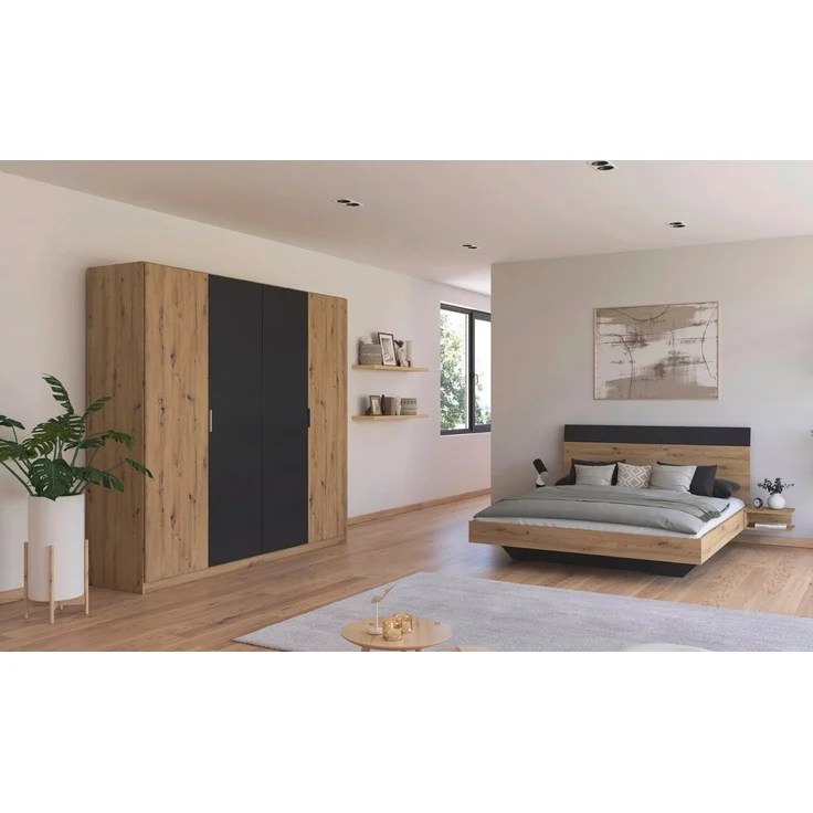 rauch Schlafzimmer-Set Monza, mit Drehtürenschrank Breite 226 cm, Bettanlage in 2 Breiten – Bild 1