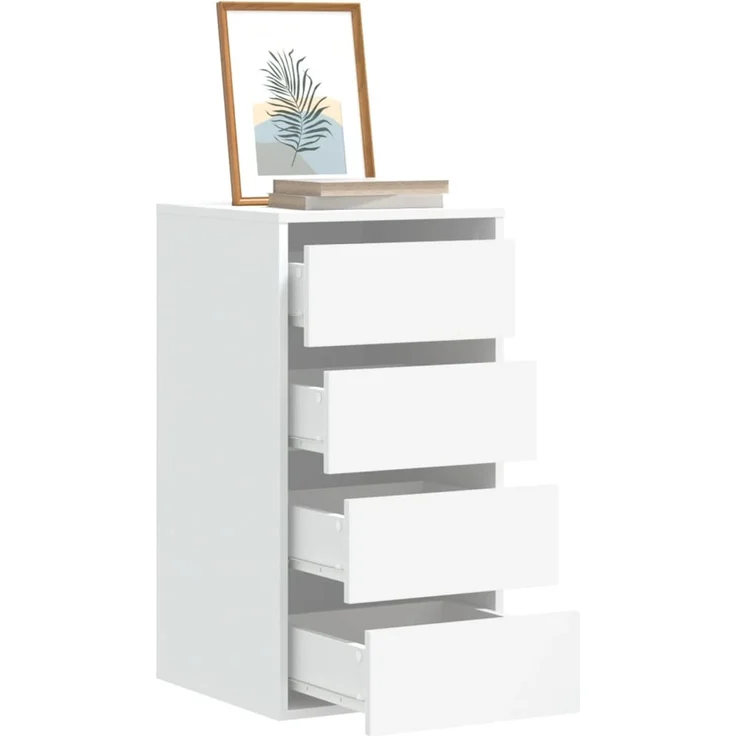 vidaXL Kommode Weiß 40x41x76 cm Holzwerkstoff 852861 – Bild 1