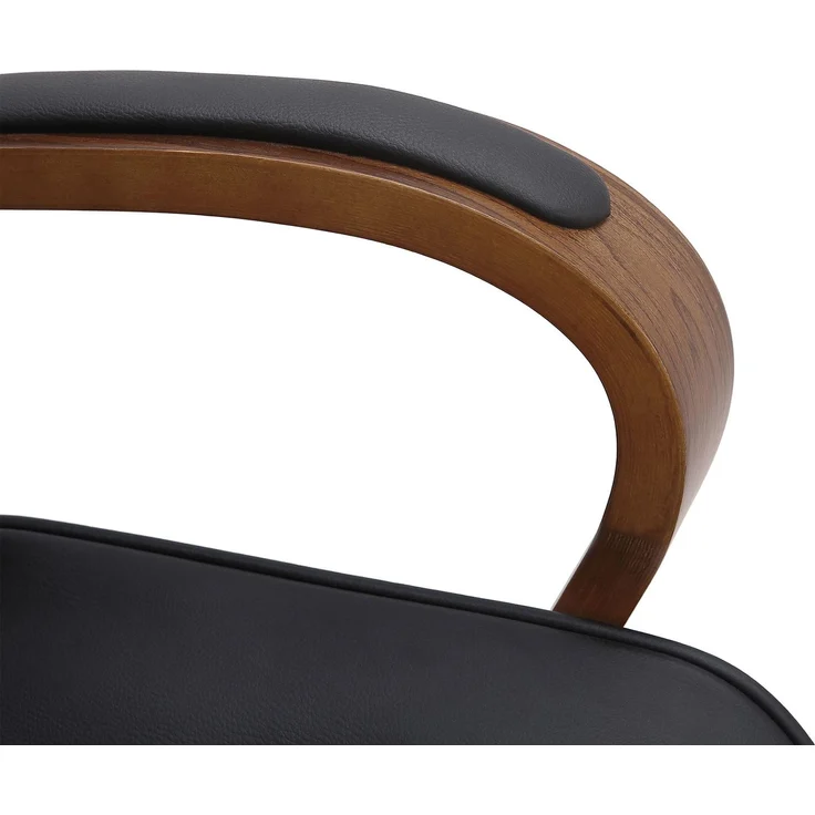 CLP Bürostuhl Yankton Kunstleder höhenverstellbar und drehbar,walnuss/schwarz – Bild 4