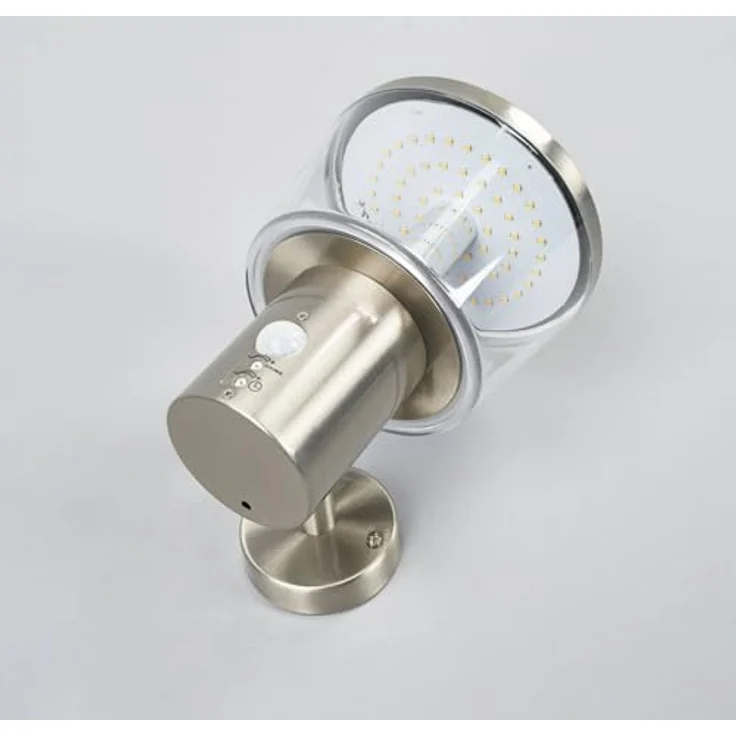 Lindby Edelstahl LED Wandlampe, Außenleuchte mit Bewegungsmelder, spritzwassergeschützt IP44, 8,1W warmweiß (3.000K) – Bild 5