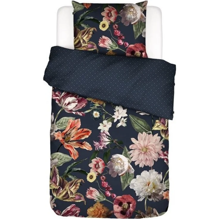 Essenza Bettwäsche Filou Dark Blue Satin 200 x 200 + 2x 80 x 80 cm – Bild 4