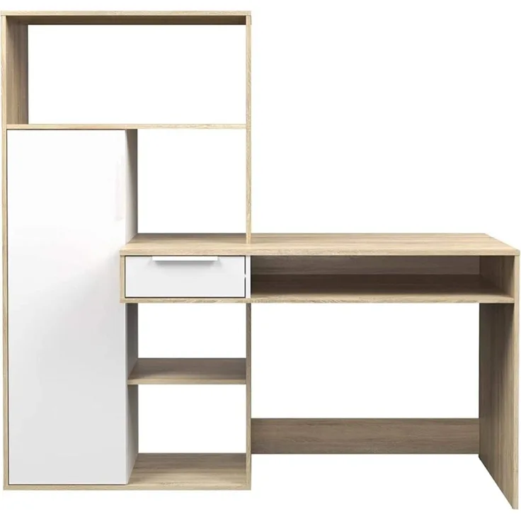 Fula Schreibtisch 1 Schublade 1 Tür weiss Bürotisch Arbeitstisch Computertisch Büro Tisch