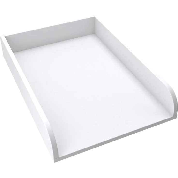 regalik Wickelaufsatz Universal, Wickeltischaufsatz für Kommoden in beliebiger Breite, Abnehmbar Wickelkommode aufsatz, Abgerundeten Frontplatten, Weiß, 2 mm ABS-Material, 72x54 cm
