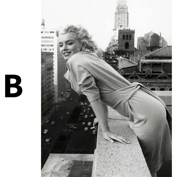Poster Marylin Monroe · Wandbilder Wohnzimmer & Schlafzimmer · Deko Print Bilder · ohne Rahmen - B / 50x70cm