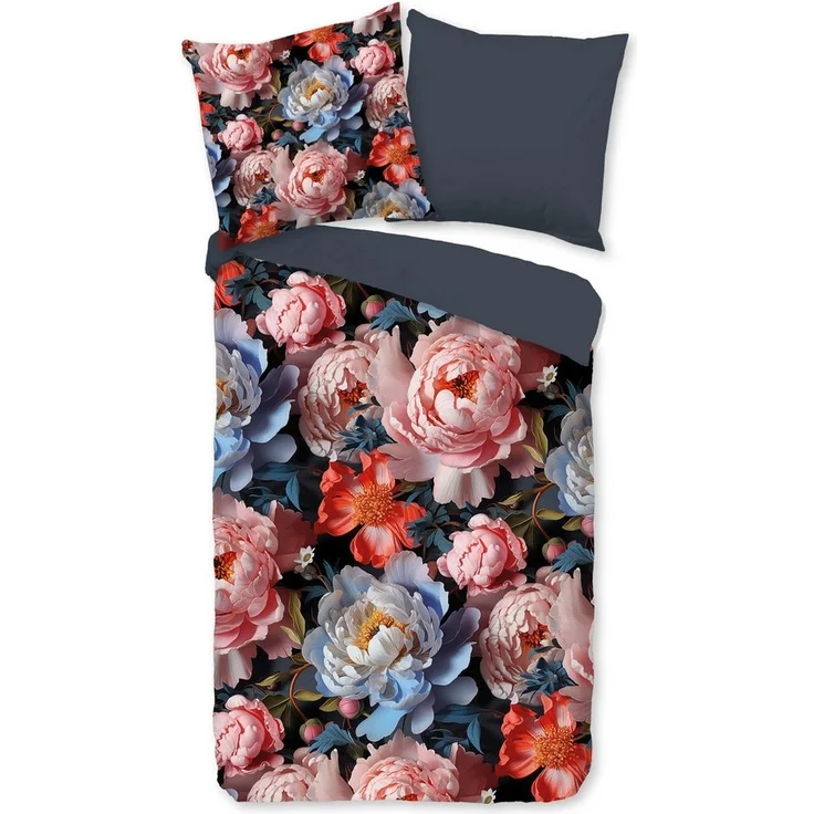 good morning Wendebettwäsche Rhein, Renforcé, 2 teilig, 100% Baumwolle, Renforcé, 2 Teilig, Reißverschluss, Wende, Blumen Bunt – Bild 5