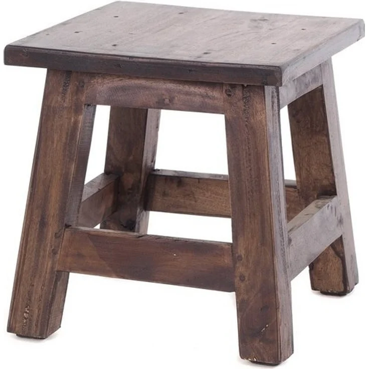 DESIGN DELIGHTS Hocker Fusshocker PALO, 27x26cm (HxB), rustikaler Holzhocker Massivhocker – Bild 4