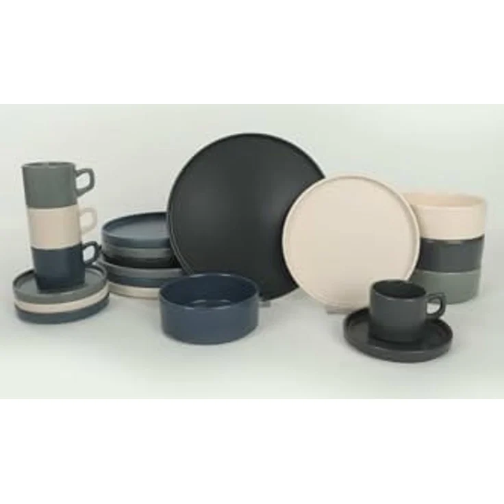 Hermia Concept Teller-Set 100% CERAMIC STONEWARE M1617 (20-tlg) – Bild 6